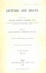 Lectures and Essays
