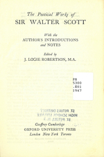 Poetical Works of Sir Walter Scott