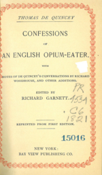Confessions of an English Opium-Eater