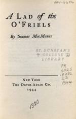 A Lad of the O'Friels