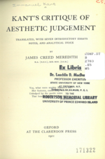 Kant's Critique of Aesthetic Judgement